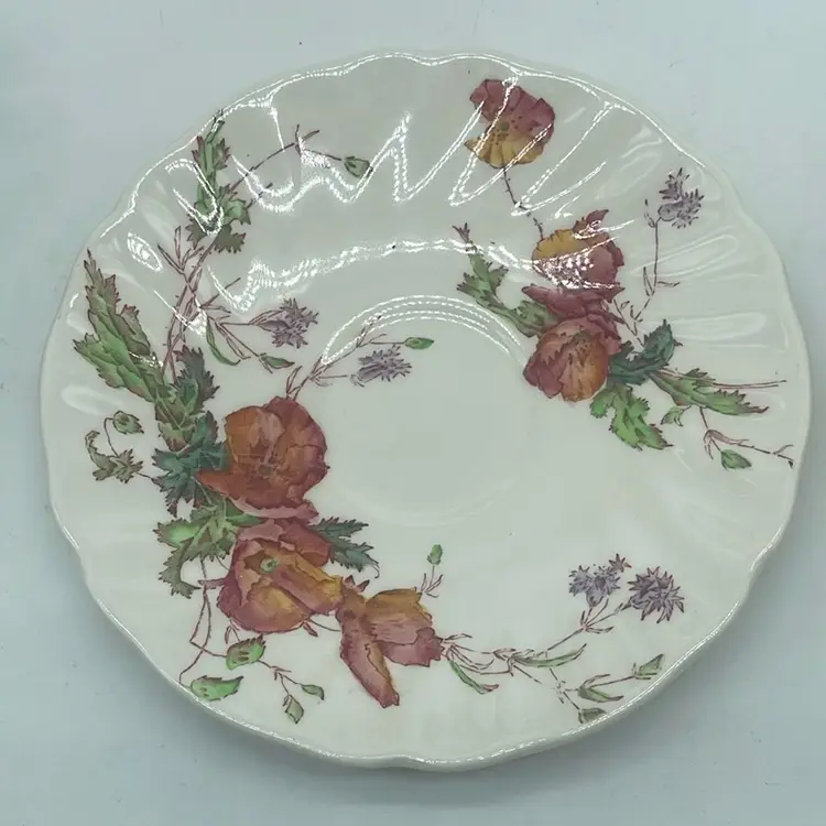 #1064 Vintage Royal Doulton Sherborne (D5915) teacups and saucers set.