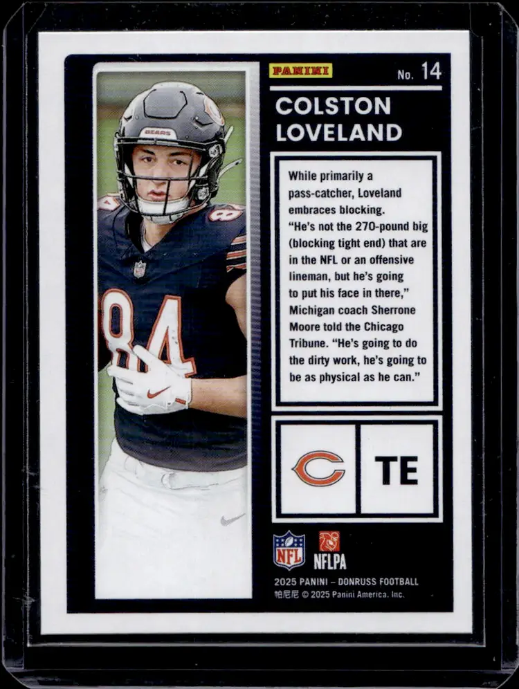 Colston Loveland Donruss The Rookies Card