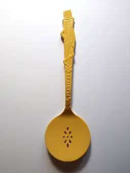 Mr Peanut Vintage Tan Plastic Serving Spoon 1950s Planters Peanuts Kitchenware