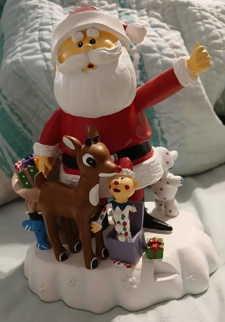 Santa And Rudolph Figurine