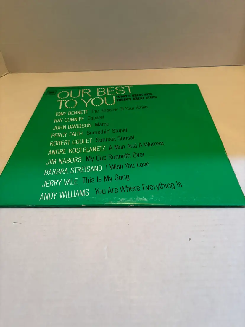 Vintage Vinyl "Our Best to You Today's Great Hits Today's Great Stars" Columbia