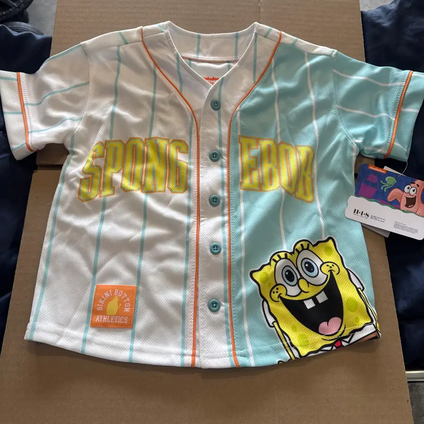 Boy/Girl XS Sponge Bob button up shirt New