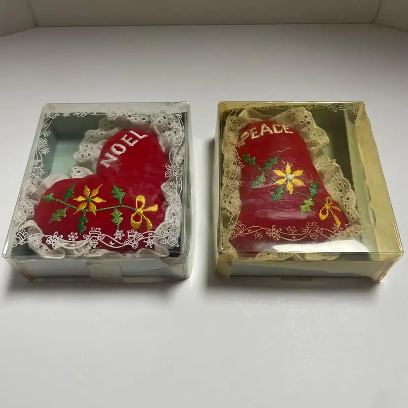 Vintage Velvet and Lace Christmas Ornaments