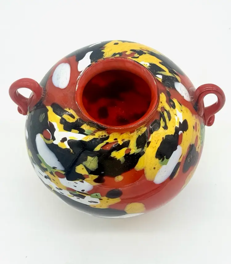 Vase Gorgeous Heavy Splatter Multi Color