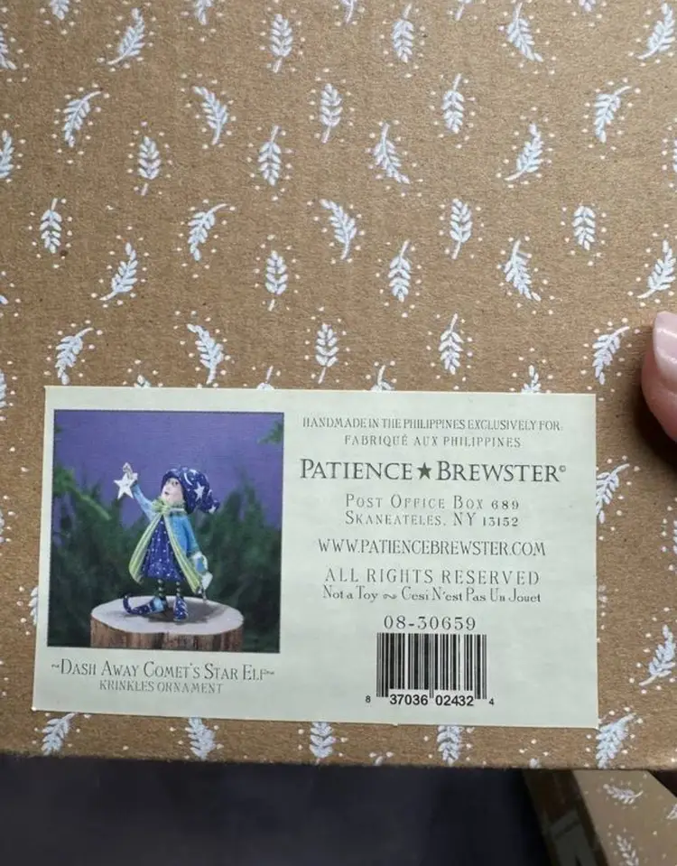 Mackenzie Childs Patience Brewster Dash Away Comet’s Star Elf Christmas NIB