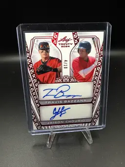 Dual Autographs Travis Bazzana Jaison Chourio 2024 Leaf Trinity #DA-34