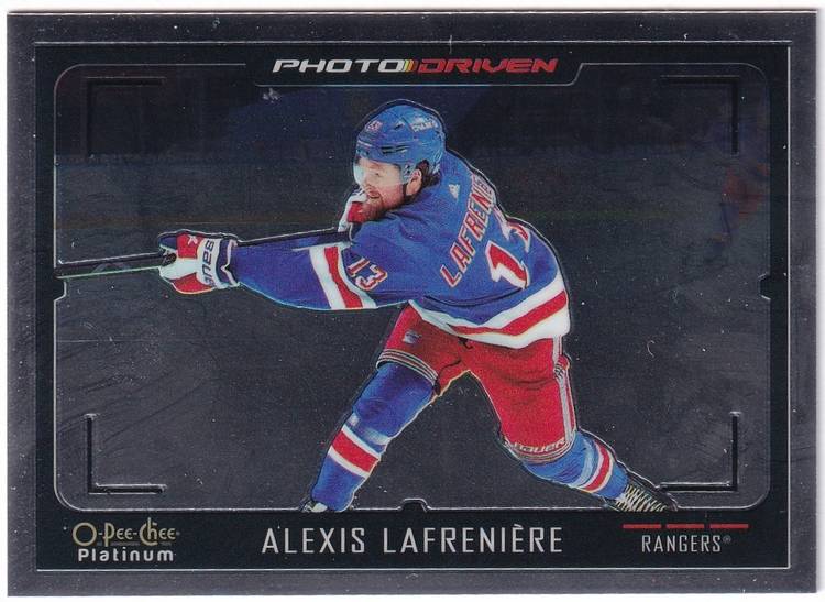 2021-22 O-Pee-Chee Platinum Photo Driven #PD2 Alexis Lafreniere New York Rangers Hockey Card