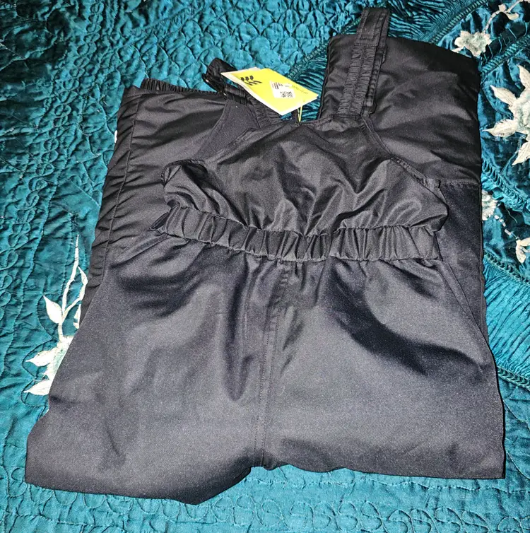 All In Motion Kids Snow Bib (Size 8/10 Medium, Black) **NEW W/ TAGS**