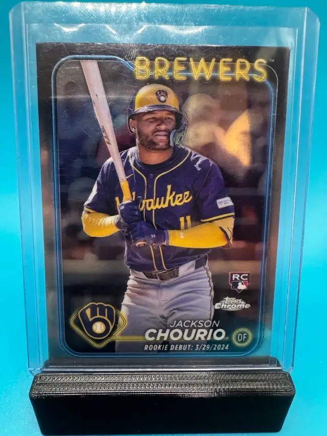 Jackson Chourio Topps Chrome Update Rookie Debut RC Milwaukee Brewers