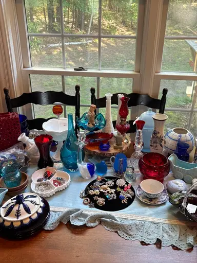 Red, White & Blue Vintage Glass & More. Varying SB 