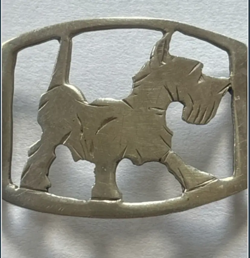 Sterling Silver Vintage Three (3) Panel Scottie/Westie Dog Bracelet Signed Stamped