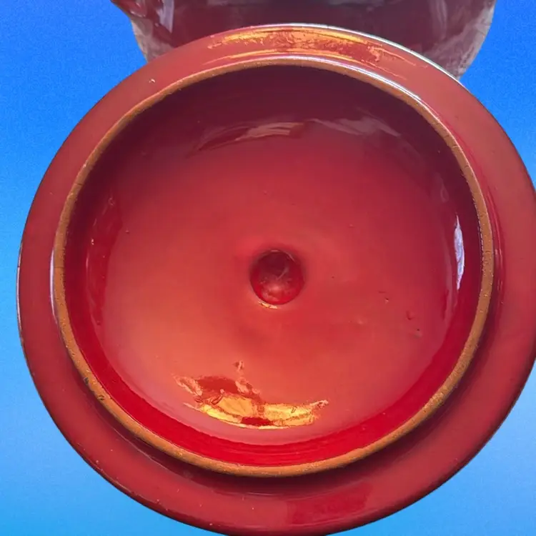 Redware Pottery Faberware Baker With Lid