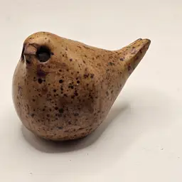 Studio Art Pottery bird Figurine Sculpture Signed