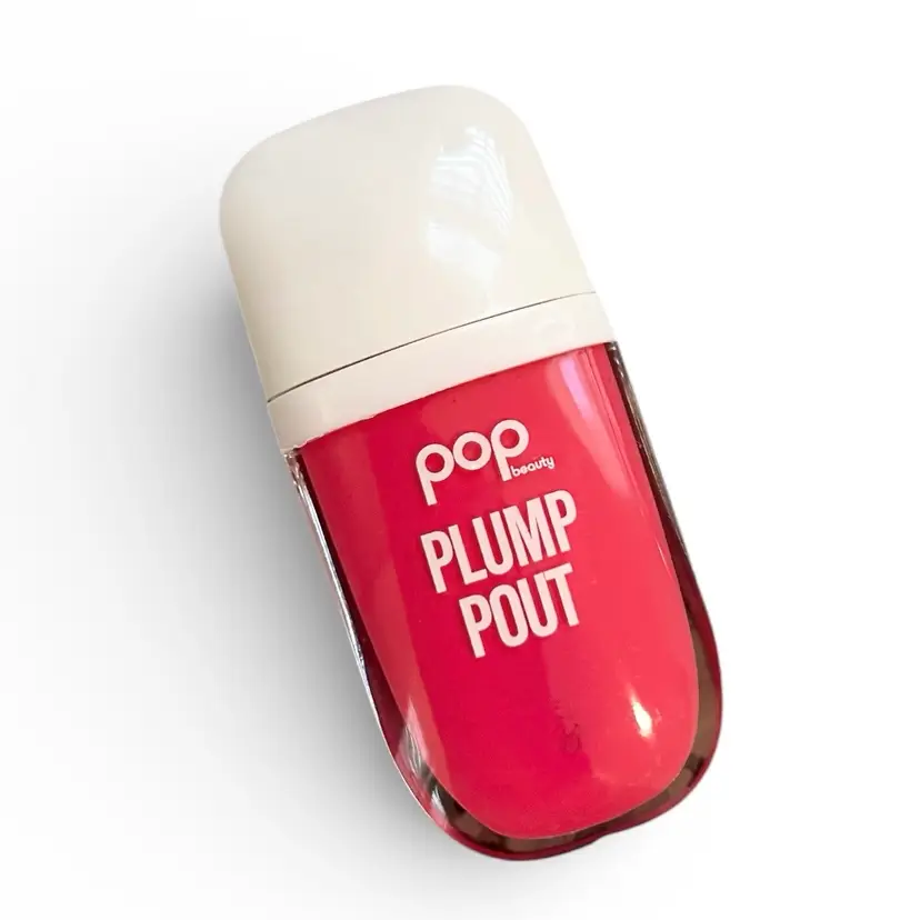 POP Beauty Plump Pout Lip Gloss – Fuchsia Freesia Bright Pink, Plumping Hydrating Shine, New/Sealed