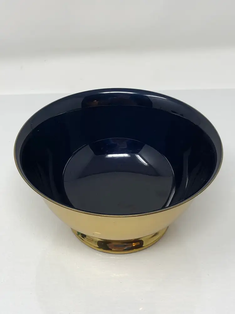 Reed and Barton Small Brass Bowl with Enamel Interior