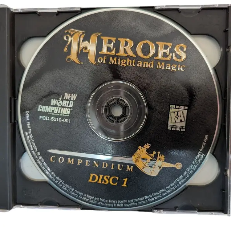 Vintage Heroes of Might and Magic Compendium Disc Set PC & DOS Dragons