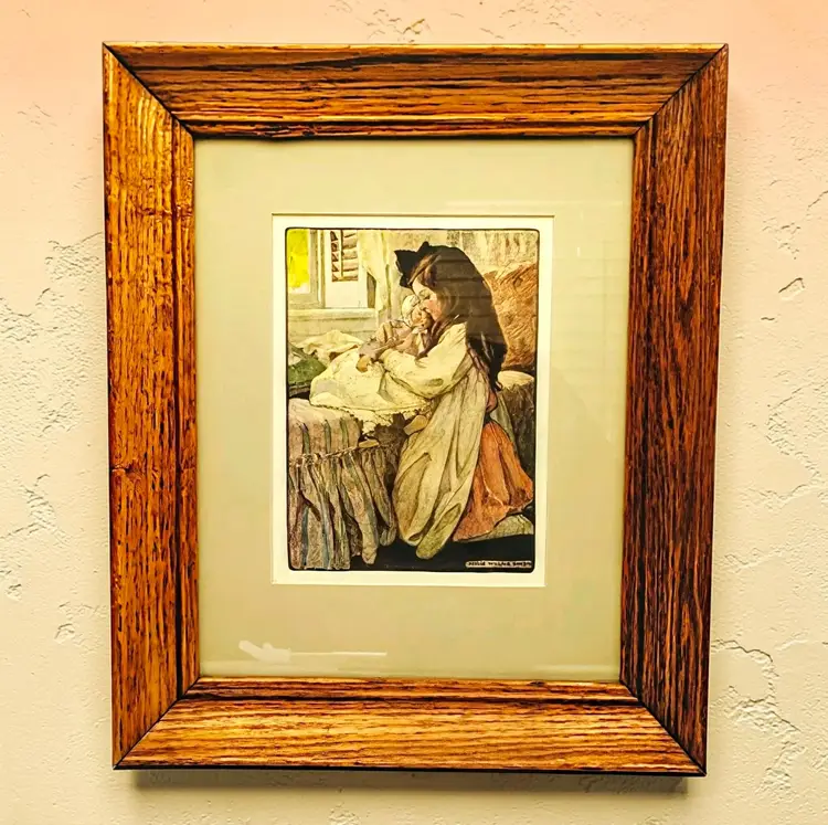 Jessie Willcox Smith Girl With Her Doll Print Professionally Framed And Matted