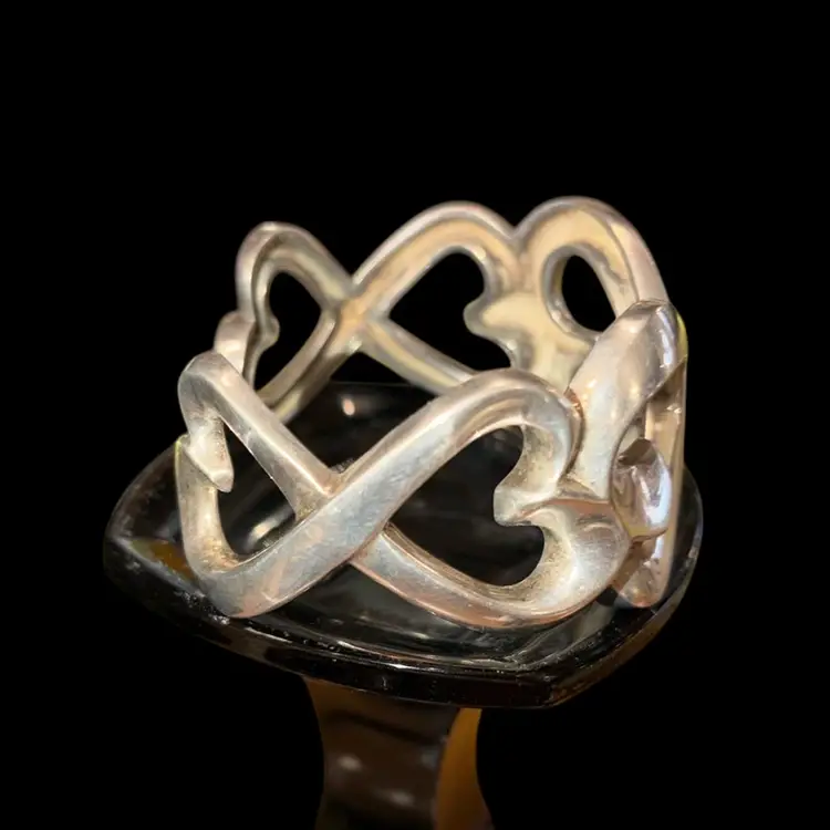 Authentic Tiffany & Co Paloma Picasso double loving heart cuff bracelet