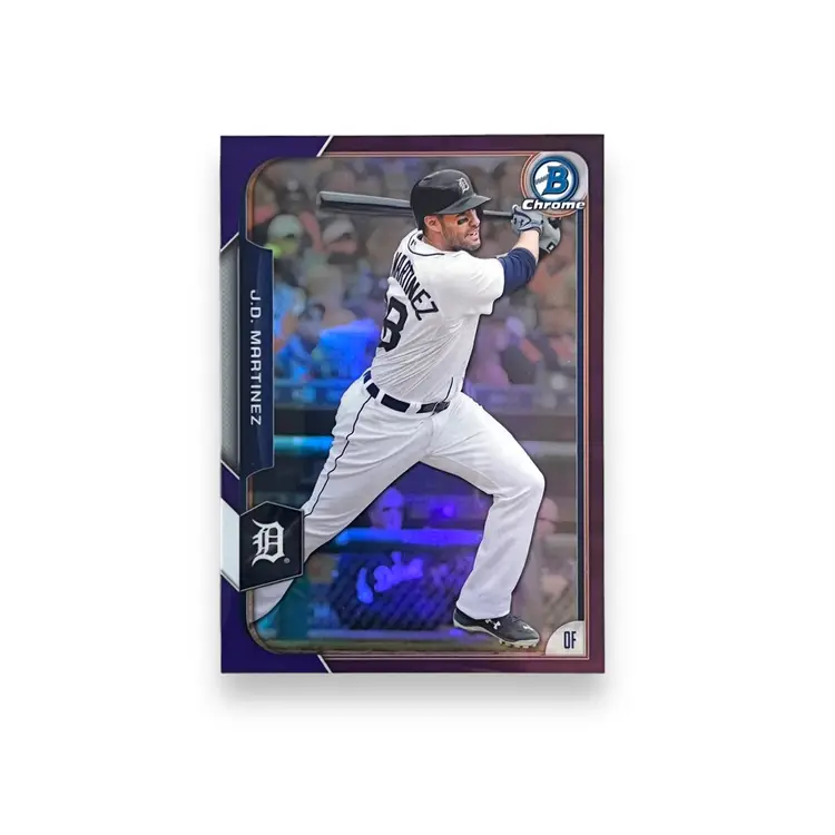 2015 Bowman Chrome J.D. Martinez Purple 243/250 Serial Numbered Detroit Tigers
