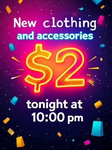 New Clothing & Accessories $2.00