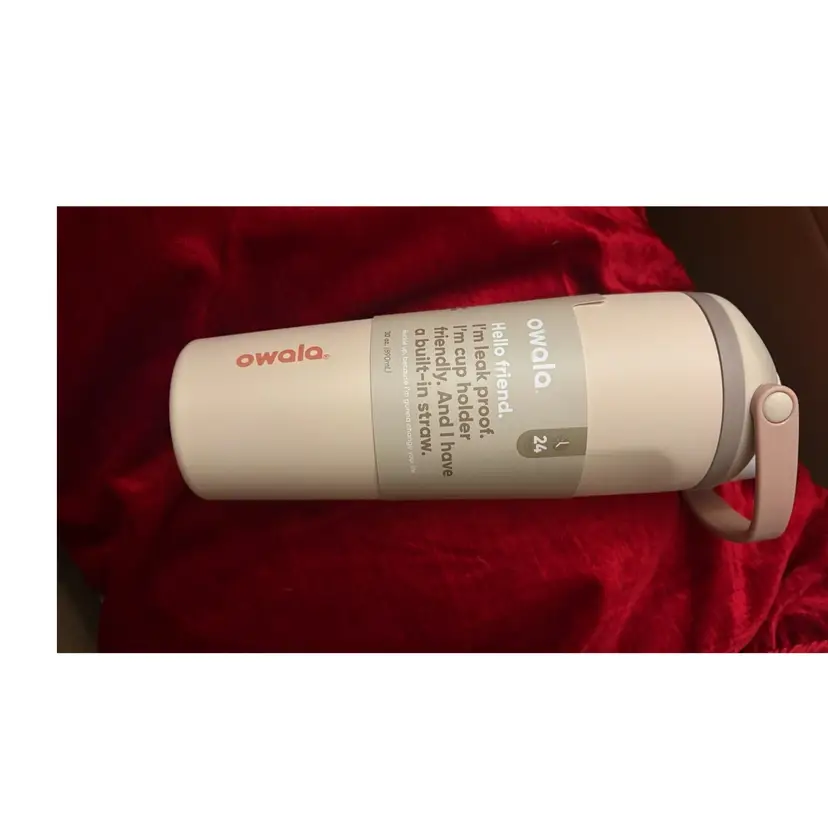 Owala FreeSip Sway insulated stainless steel water bottle in the color "Lightly Toasted".