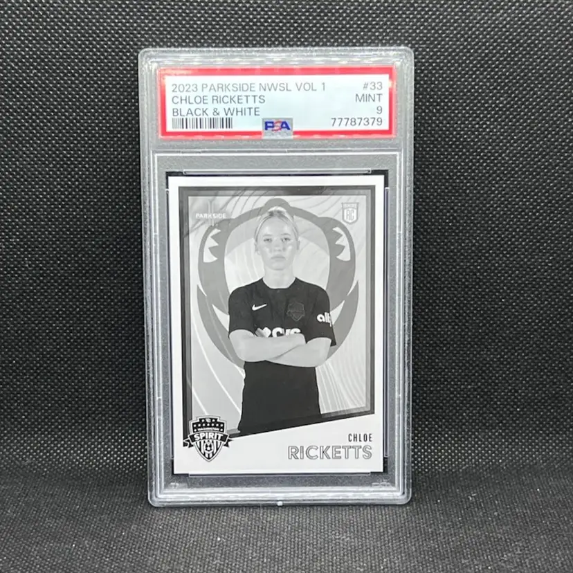 Chloe Ricketts 2023 Parkside NWSL Black And White PSA 9 Soccer Card