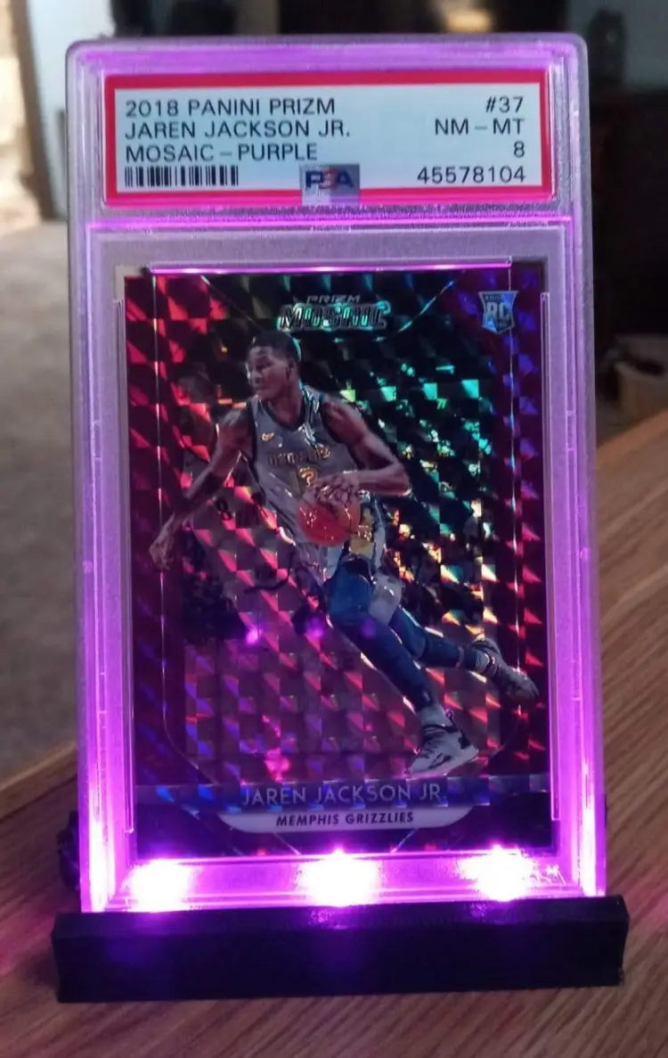 LED Card Stand (for Graded Cards) and a Battery