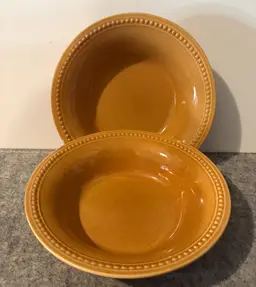 2 Pier 1 Imports Spiced Ginger 8.25" Bowls  # 3045