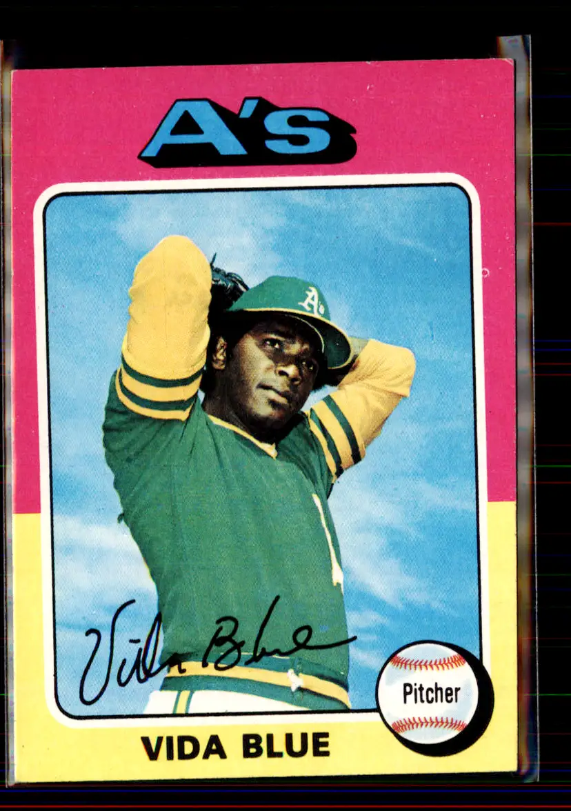 Vida Blue 1975 Topps #510 - Oakland Athletics - (pk1-44)
