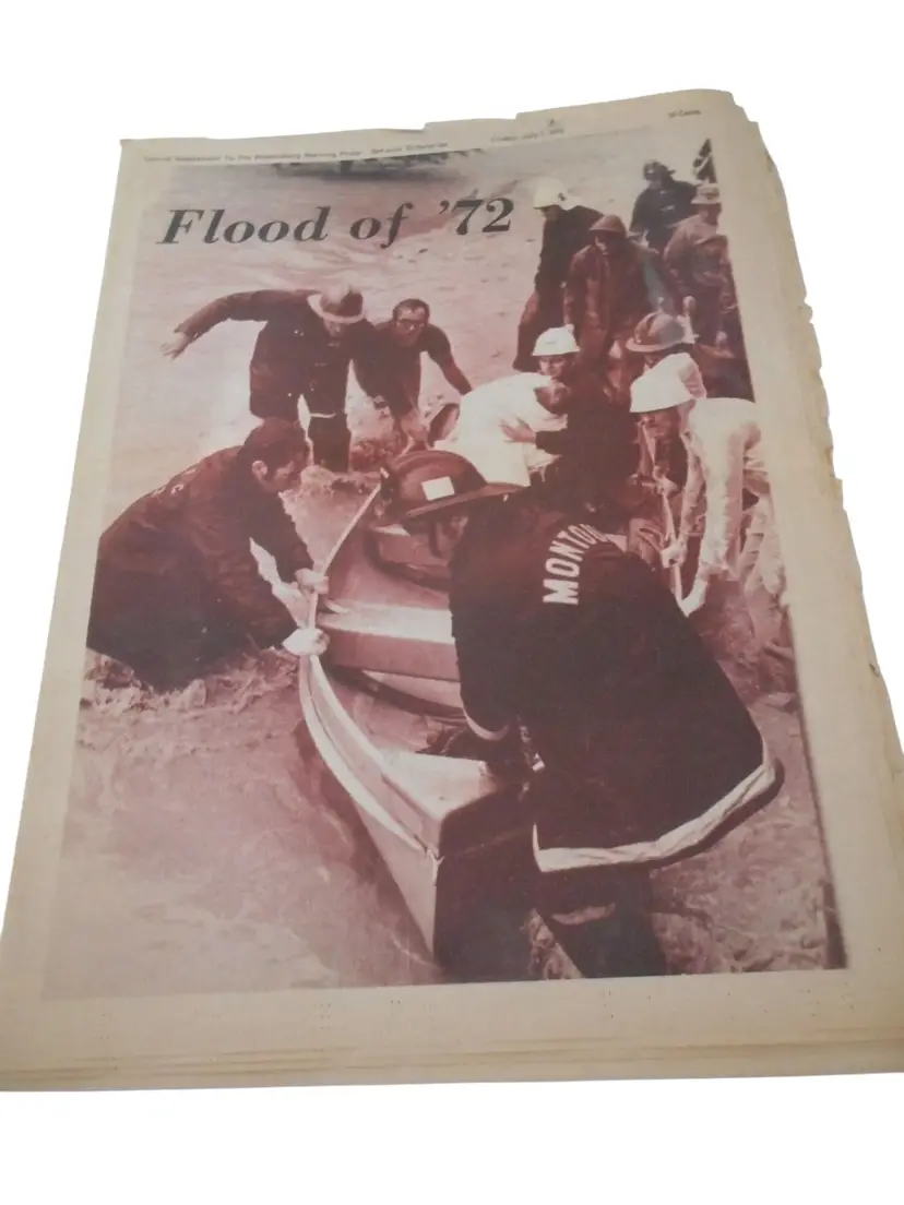 Hurricane Agnes Bloomsburg Morning Press Pennsylvania Newspaper Flood of 1972 Paper Ephemera