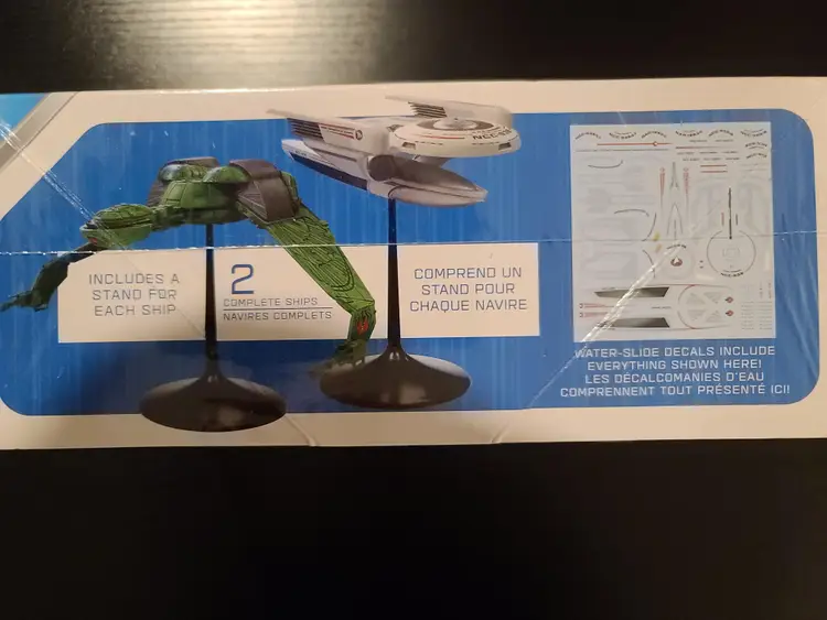 1:1000 Star Trek Klingon Bird of Prey and Grissom Oberth Class 2 kits in 1 Polar Lights Round 2