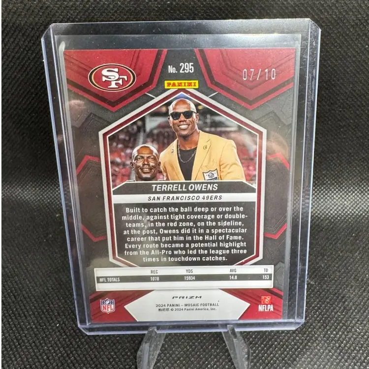 Terrell Owens 2024 Mosaic Neon Green Prizm /10 San Francisco 49ers