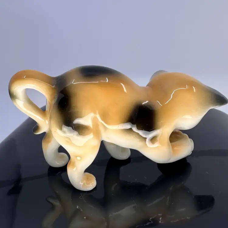 Danbury Mint Cats of Character Bone China Cat With A Ball