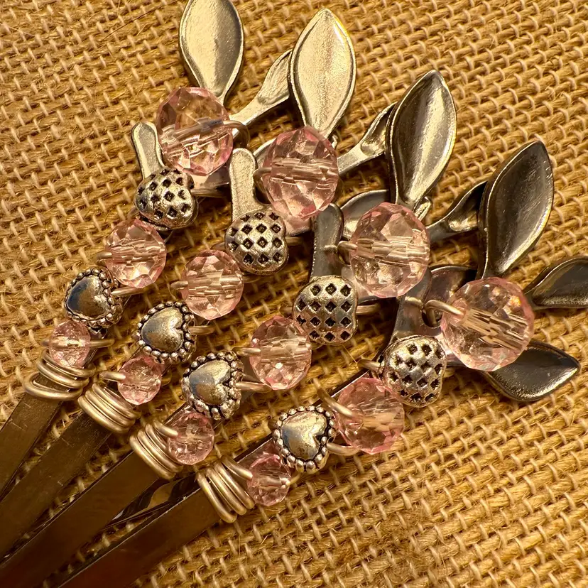 Pretty In Pink Spoons Hand Decorated By Me