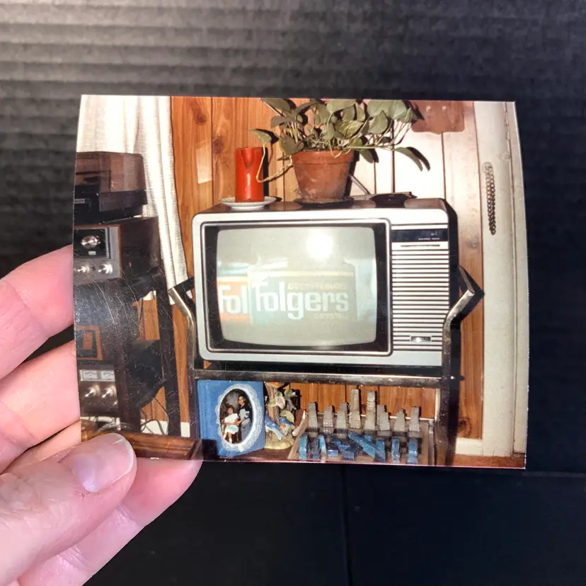 Old Television w/Coffee Commercial 1984 #1