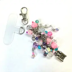 Princess Castle Fairytale Beaded Phone Or Purse Charm Repurposed Jewelry Made By Me 3”