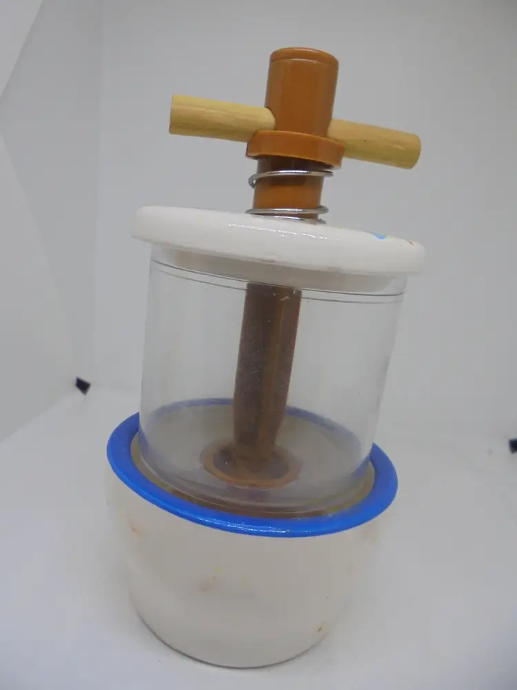 French Spice Grinder, Handpainted Quimper People, Ceramic and Glass