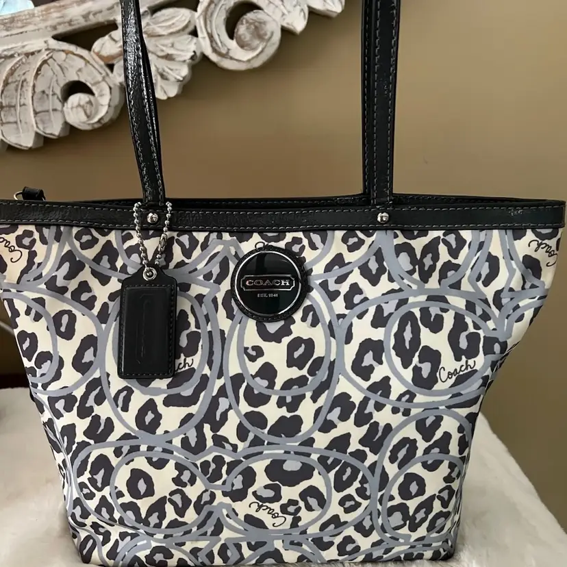 Coach Leopard Print Shoulder Bag