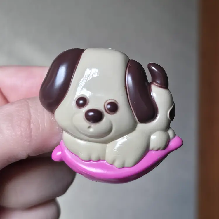 Vintage Avon 1974 Puppy Dog Solid Perfume Brooch