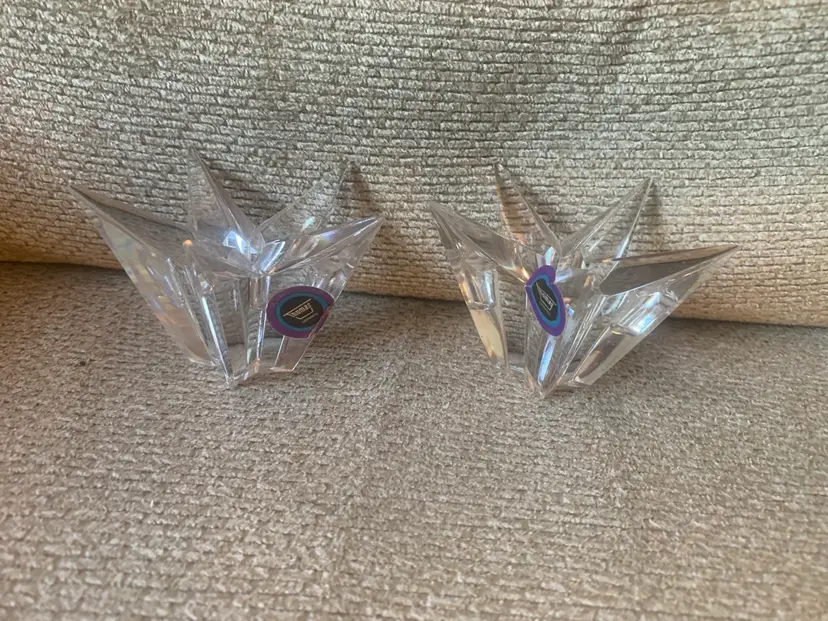 Thomas Pair Of Crystal Candle Holders Made In Germany