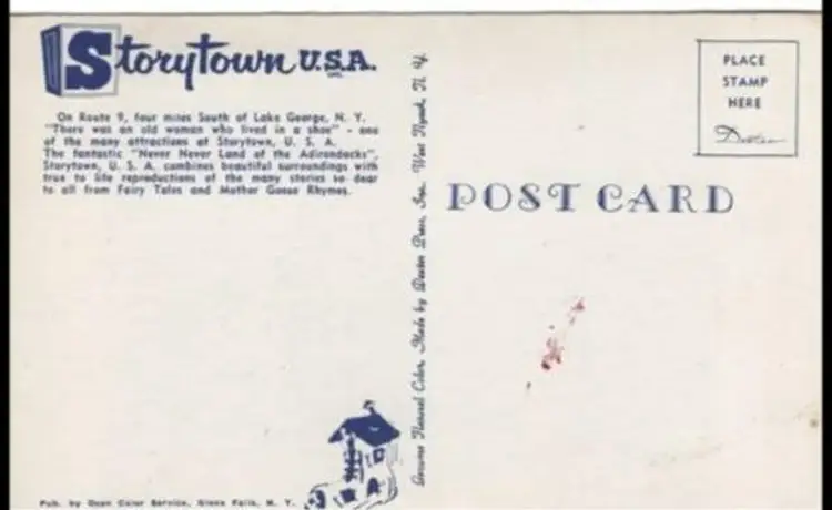 Vintage Postcard Storytown USA Old Woman Who Lived In A Shoe Unposted