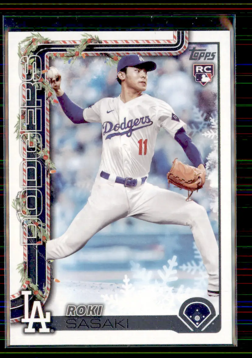 Roki Sasaki 2025 Topps Holiday #H23 - Los Angeles Dodgers - (153-256)
