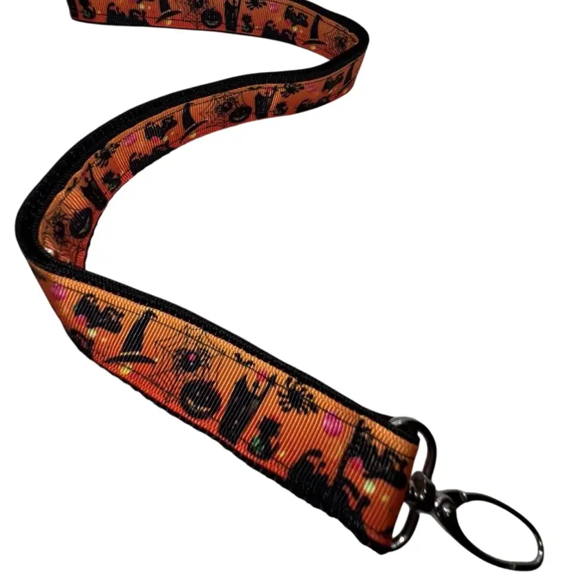 Keychain Lanyard Key Holder Halloween Horror Haunted House NEW Handmade 19.5”