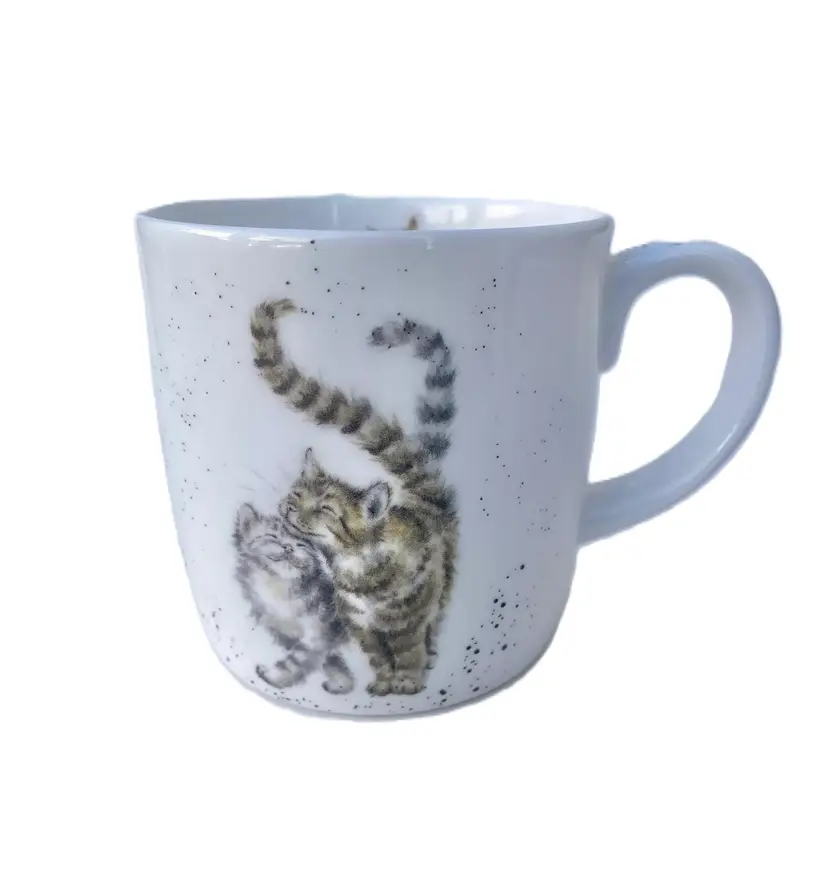 Royal Worcester Wrendale Designs “Feline Good” Bone China 14 oz. Mug, Cats