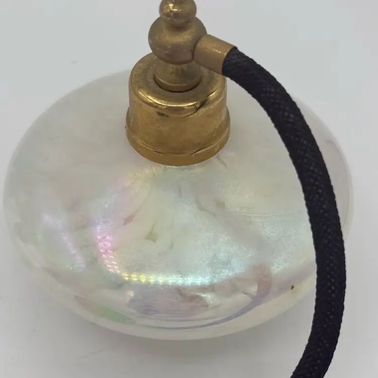 Vintage Iridescent Glass Perfume Bottle. Needs Cleaning Inside