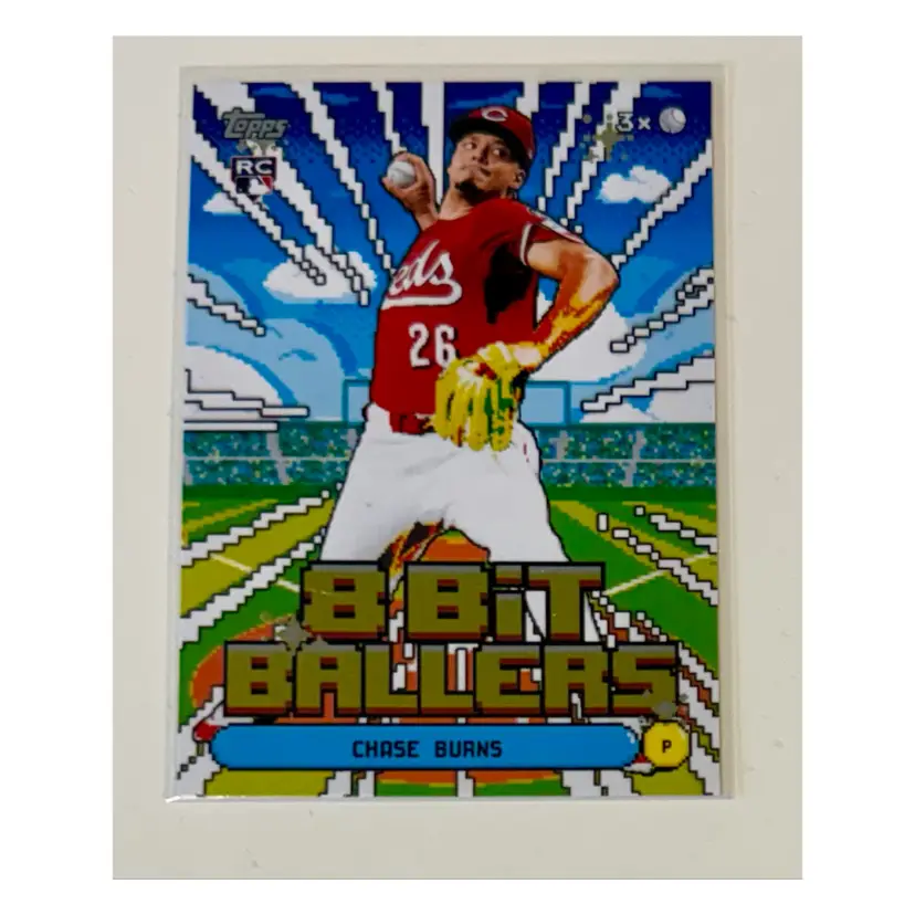 Chase Burns RC 8 Bit Ballers Cincinnati Reds