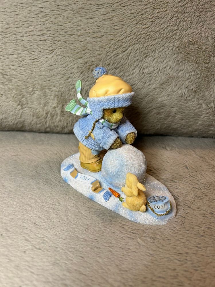Cherished Teddies "2017 Figurine, Ginnie - Our Friendship's On A Roll" Signed