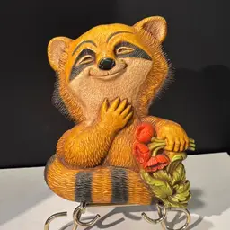 Vintage Valentine’s Day Raccoon Wall Hanging