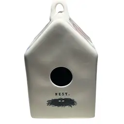 ****Rare**** Ray Dunn Ceramic Birdhouse With The Nest On All 4 Sides From The Artisan Collection By Magenta.