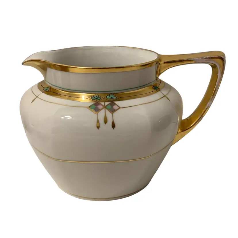 Gorgeous Deco Era WA Pickard China Handpainted Porcelain Cider Jug - 9” x 6”